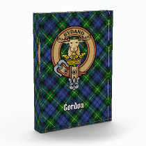 Clan Gordon Crest over Tartan Acrylic Award