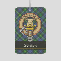 Clan Gordon Crest over Tartan Air Freshener