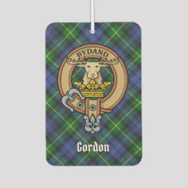Clan Gordon Crest over Tartan Air Freshener