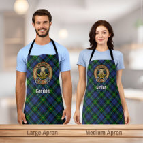 Clan Gordon Crest over Tartan Apron