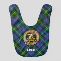 Clan Gordon Crest over Tartan Baby Bib