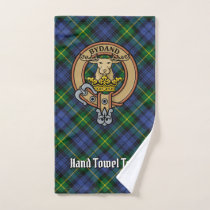 Clan Gordon Crest over Tartan Bath Towel Set