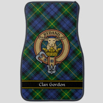Clan Gordon Crest over Tartan Car Floor Mat