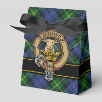 Clan Gordon Crest over Tartan Favor Box