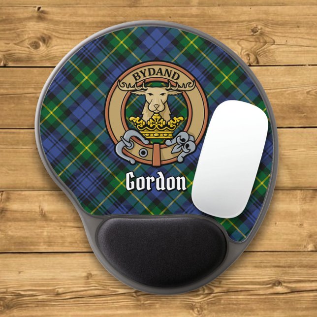 Clan Gordon Crest over Tartan Gel Mouse Pad (Creator Uploaded)