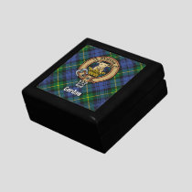 Clan Gordon Crest over Tartan Gift Box
