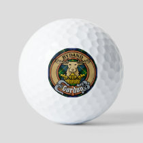 Clan Gordon Crest over Tartan Golf Balls