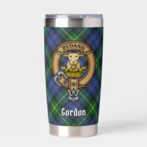 Clan Gordon Crest over Tartan Insulated Tumbler