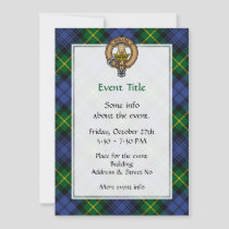 Clan Gordon Crest over Tartan Invitation