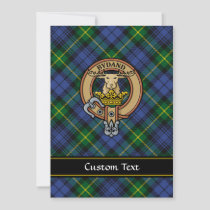 Clan Gordon Crest over Tartan Invitation
