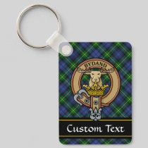 Clan Gordon Crest over Tartan Keychain
