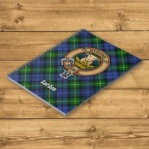 Clan Gordon Crest over Tartan Notebook