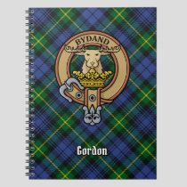 Clan Gordon Crest over Tartan Notebook