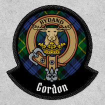 Clan Gordon Crest over Tartan Patch