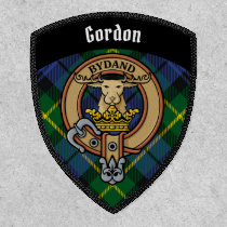 Clan Gordon Crest over Tartan Patch