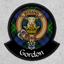 Clan Gordon Crest over Tartan Patch