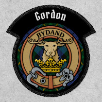Clan Gordon Crest over Tartan Patch