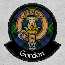 Clan Gordon Crest over Tartan Patch