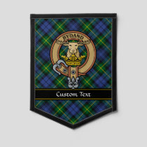 Clan Gordon Crest over Tartan Pennant