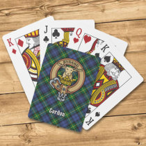 Clan Gordon Crest over Tartan Playing Cards
