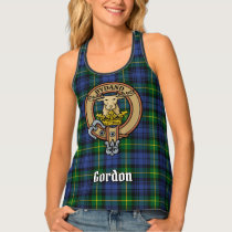 Clan Gordon Crest over Tartan Tank Top
