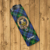 Clan Gordon Crest over Tartan Thermal Tumbler