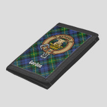 Clan Gordon Crest over Tartan Trifold Wallet