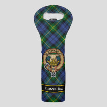 Clan Gordon Crest over Tartan Wine Bag