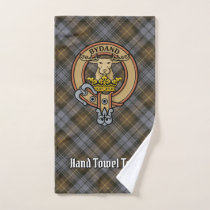Clan Gordon Crest over Weathered Tartan Bath Towel Set