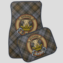 Clan Gordon Crest over Weathered Tartan Car Floor Mat
