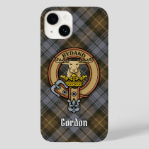 Clan Gordon Crest over Weathered Tartan Case-Mate iPhone 14 Case