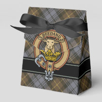 Clan Gordon Crest over Weathered Tartan Favor Box