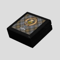 Clan Gordon Crest over Weathered Tartan Gift Box