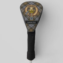 Clan Gordon Crest over Weathered Tartan Golf Head Cover