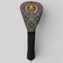 Clan Gordon Crest over Weathered Tartan Golf Head Cover