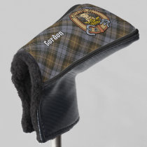 Clan Gordon Crest over Weathered Tartan Golf Head Cover