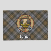 Clan Gordon Crest over Weathered Tartan Placemat