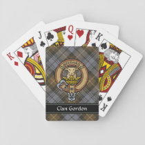 Clan Gordon Crest over Weathered Tartan Playing Cards