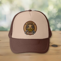 Clan Gordon Crest over Weathered Tartan Trucker Hat