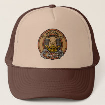 Clan Gordon Crest over Weathered Tartan Trucker Hat
