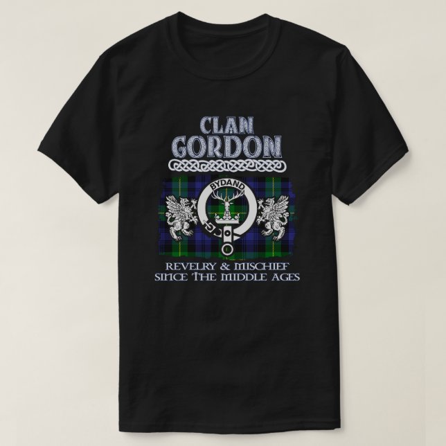 Clan Gordon crest Scottish clans Scottish surname T-Shirt (Design Front)
