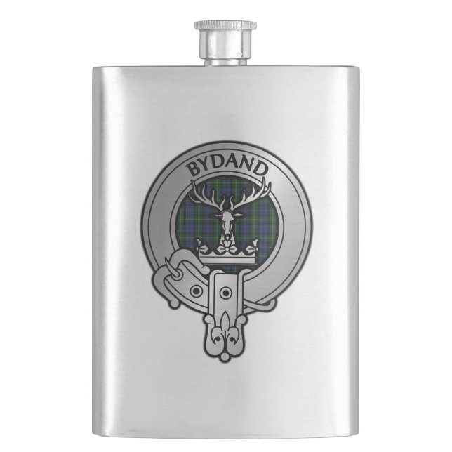 Clan Gordon Crest & Tartan Flask (Front)