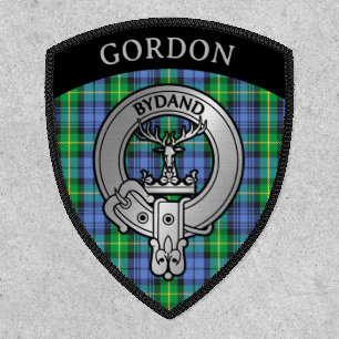 Clan Gordon Crest & Tartan Shield Patch