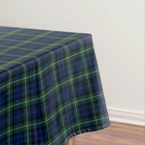 Clan Gordon Dark Blue and Green Scottish Tartan Tablecloth