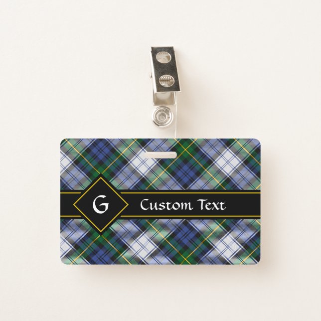 Clan Gordon Dress Tartan Badge (Front with Clip)
