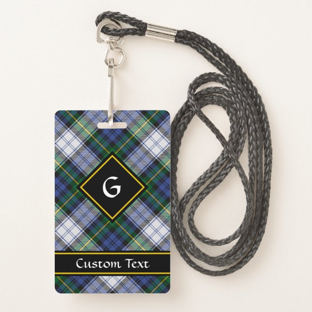 Clan Gordon Dress Tartan Badge (Front with Lanyard)