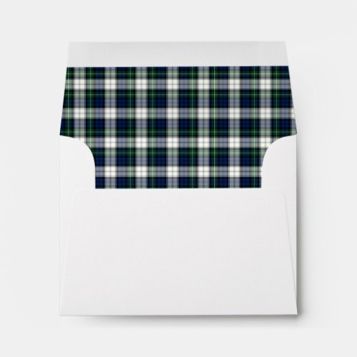 Clan Gordon Dress Tartan Blue and White Plaid Envelope