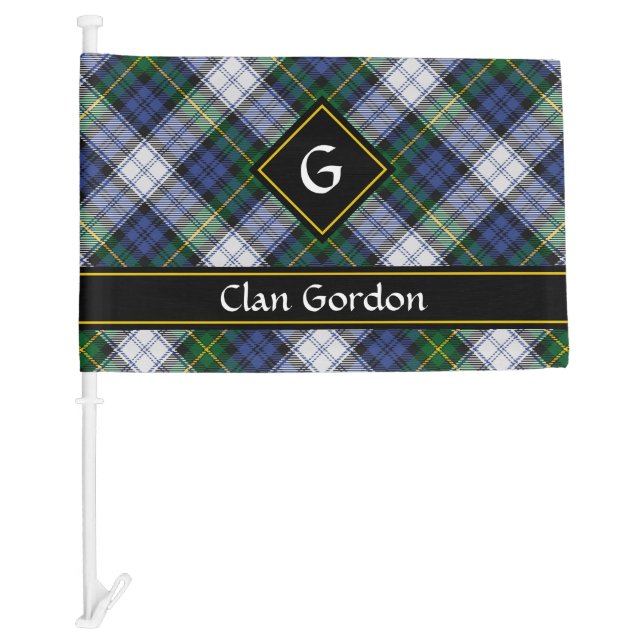 Clan Gordon Dress Tartan Car Flag (Front)