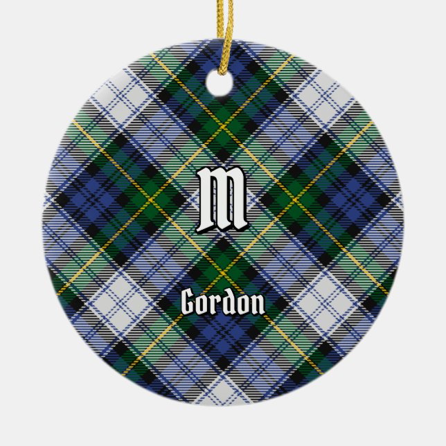 Clan Gordon Dress Tartan Ceramic Ornament (Front)