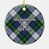 Clan Gordon Dress Tartan Ceramic Ornament (Back)